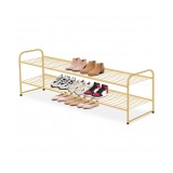 AOODA Long 2 Tier Shoe Rack, Golden