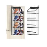 AOODA Clear Over the Door Hat Racks for Baseball Caps, Black