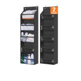 2 Pack Over the Door Organizer (Black)