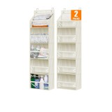 2 Pack Over the Door Organizer (Light Beige)