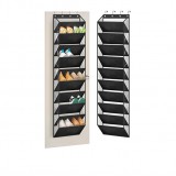 10 Tier Clear Over the Door Shoe Organizer Storage