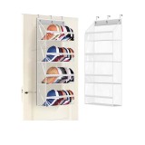 AOODA Clear Over the Door Hat Racks for Baseball Caps, White
